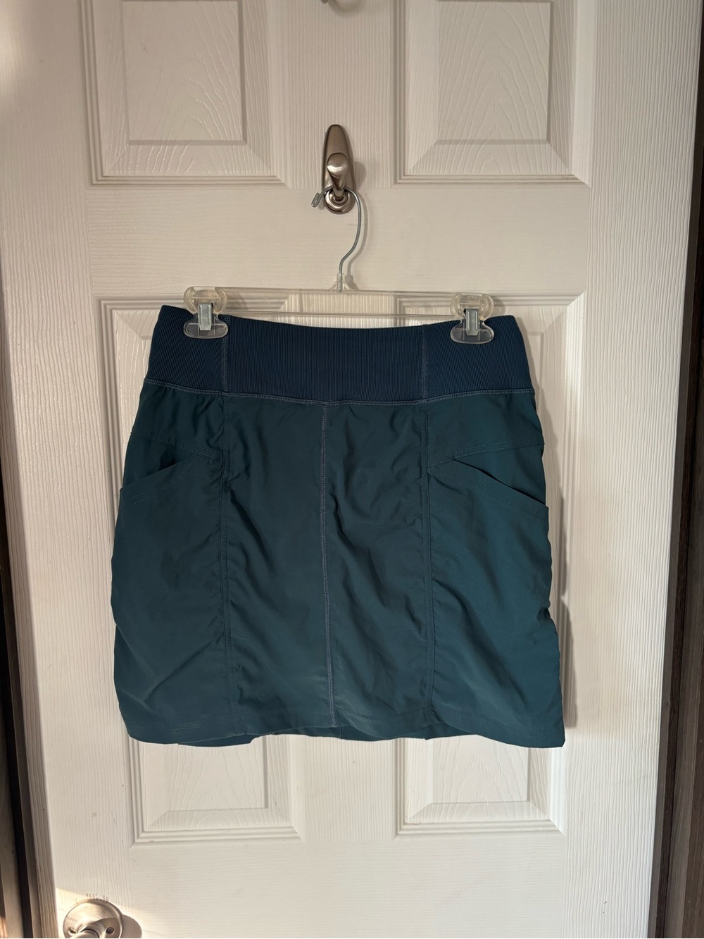 Prana Teal Skirt with Navy Waistband